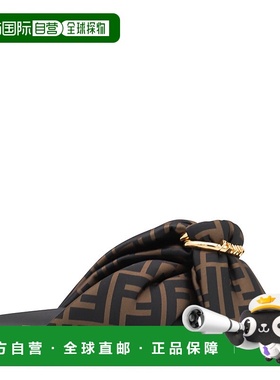 香港直邮Fendi 芬迪 女士 Feel 双带平底拖鞋凉鞋 8X8645AE7S