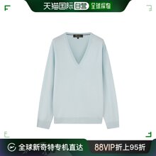 女士天蓝色双羊毛大V领薄款 PIANA 诺悠翩雅24新款 欧洲直邮LORO