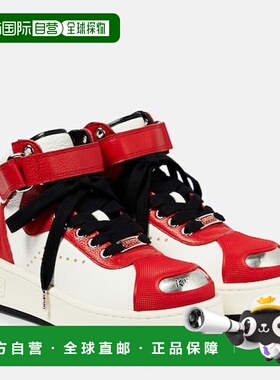 香港直邮kenzo 高田贤三 女士 街头篮球图案皮质运动鞋 000982