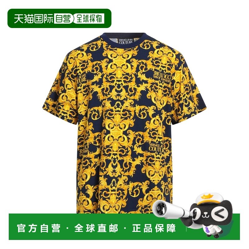 香港直邮versace 范思哲 男士 T恤 blue蓝色 舒适时尚