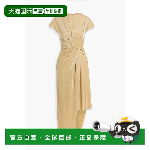 香港直邮Lanvin 朗雯 女士 扭曲金属感弹性针织长款连衣裙 RWDR01