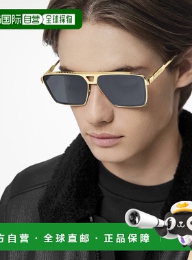 自营1h可退 欧洲直邮LV/路易威登 男士黑色金属太阳镜正品百搭显