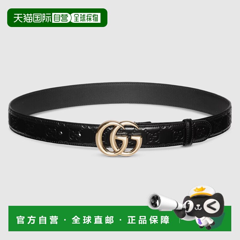 自营欧洲直邮Gucci/古驰 男女通用GG Marmont细腰带皮带图片