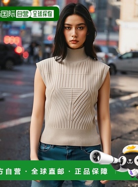 香港直邮Rick Owens 无袖高领针织衫半高领上衣 RP01E7620KEC毛衣