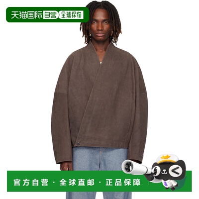 1h可退 香港直邮Jacquemus 男士 棕色 The Berger 绒面革夹克 26E