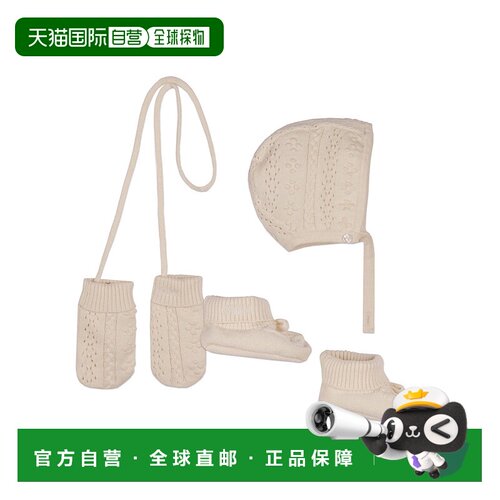 香港直邮Chloe 蝴蝶结装饰针织帽套装 C20341.