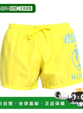 香港直邮Moschino 莫斯奇诺 男士 泳裤 yellow黄色 舒适时尚