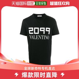 香港直邮Valentino logo印花休闲T恤 99新未使用 SV0MG04E5SJ