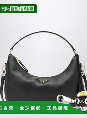 1h可退 香港直邮Prada 普拉达 女士 黑色皮革肩包 1BC273OOO2CYS