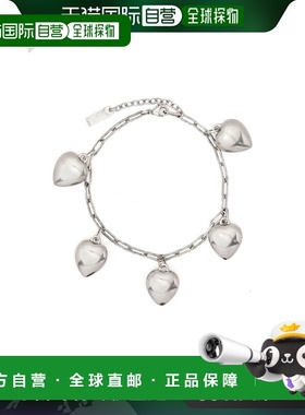 1h可退 香港直邮Saint Laurent  男士 心形吊饰金属手链可调节