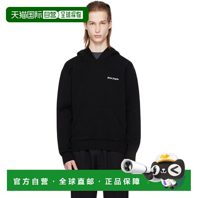 1h可退 香港直邮Palm Angels 棕榈天使 男士 黑色刺绣连帽衫 PMHU