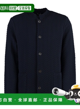 香港直邮Giorgio Armani Z字形图案长袖开衫 3DSGA1SMB5