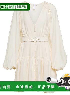 1h可退 香港直邮Simkhai 女士 束带迷你连衣裙 001397 white白色