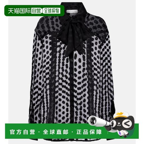 1h可退 香港直邮The Frankie Shop 女士 Peri 波尔卡圆点透视衬衫