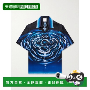 香港直邮Casablanca 印花真丝衬衫 男士 Collar MSP2 Camp 1h可退