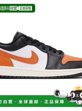 香港直邮Nike 耐克 男士 黑色 & 橙色 Air Jordan 1 Low 运动鞋 5