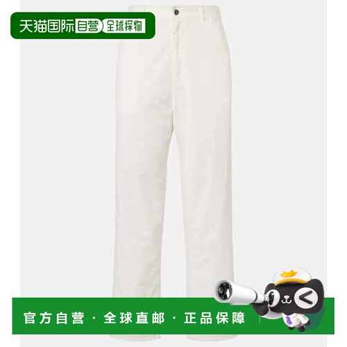 香港直邮The Row 女士 Sharka 棉质羊绒阔腿裤 white白色 舒适时