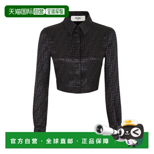 FS7994AJ0Z真丝长袖 衬衫 FF图案短款 香港直邮Fendi