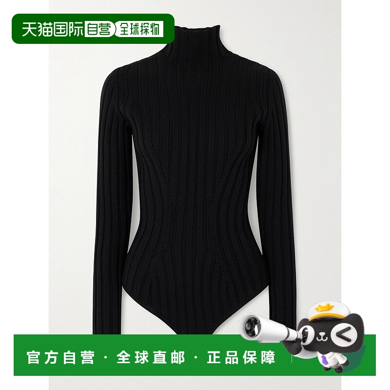 香港直邮alaia 女士 罗纹羊毛高领连体衣 AA9B0424K141C