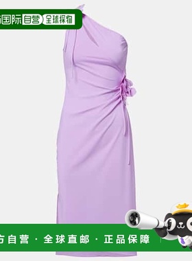 1h可退 香港直邮Coperni 女士 花朵装饰针织酒会礼服 purple紫色