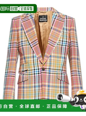 1h可退 香港直邮Vivienne Westwood 格纹西装外套 2301001BW01CD