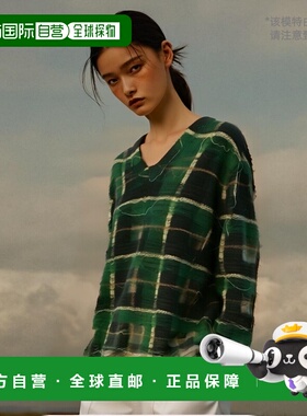 香港直邮Maison Margiela V领格纹毛衣 S67HN0004S18322长袖