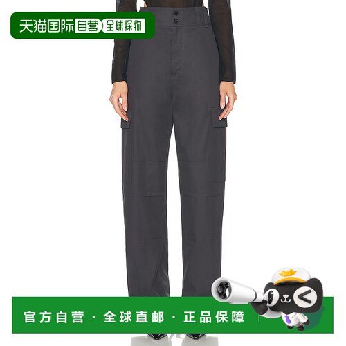 1h可退 香港直邮Saint Laurent 圣罗兰 女士 直筒工装休闲裤 7867