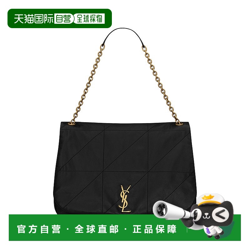 自营欧洲直邮YSL/圣罗兰 JAMIE 4.3女士大号黑色小羊皮链条手提包