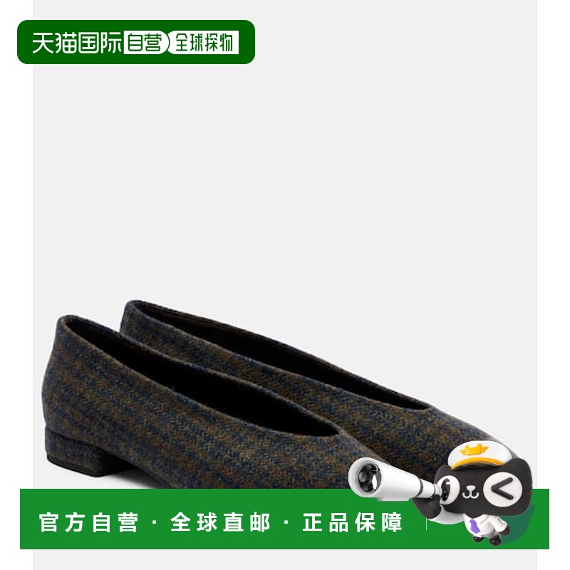 1h可退 香港直邮Loro Piana 诺悠翩雅 女士 Rebecca 皮革边花呢芭