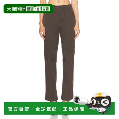 1h可退 香港直邮Saint Laurent 圣罗兰 女士 中央褶皱休闲裤 7880