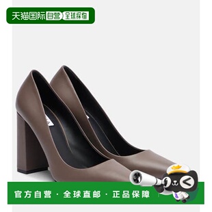 香港直邮Alaia 舒适时尚 女士 brown棕色 尖头皮质浅口鞋 1h可退