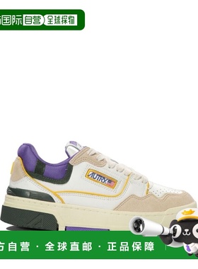 1h可退 香港直邮AUTRY 女士 CLC white/purple/dark 低帮绿色运动