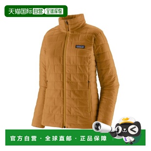 自营欧洲直邮PATAGONIA Nano Puff女士羽绒服黄褐色棉服聚酯纤维
