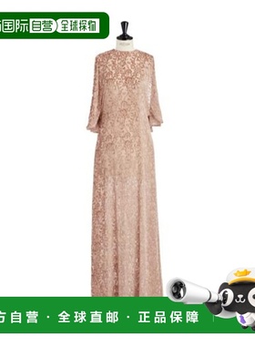 香港直邮Dior Devore 天鹅绒长款连衣裙 611L42A5506X4220迪奥