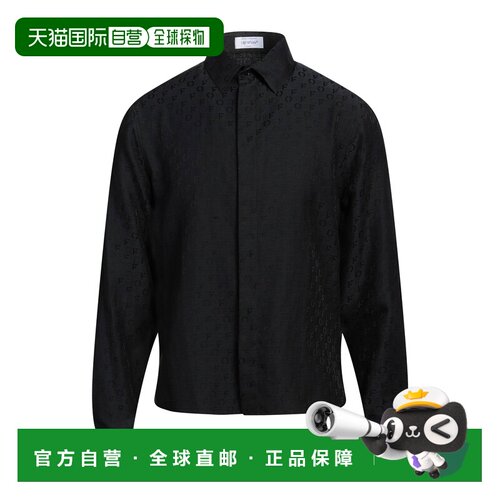 1h可退 香港直邮off-white 男士 花纹衬衫 black黑色 舒适时尚