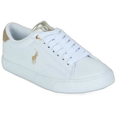 欧洲直邮Polo Ralph Lauren 拉夫劳伦 女孩 THERON V 低帮板鞋 白