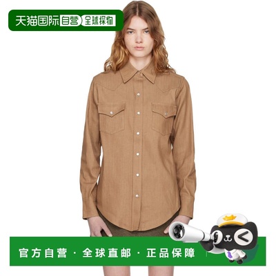 1h可退 香港直邮A.P.C. 女士 棕色 Western 衬衫 COHLYF12644