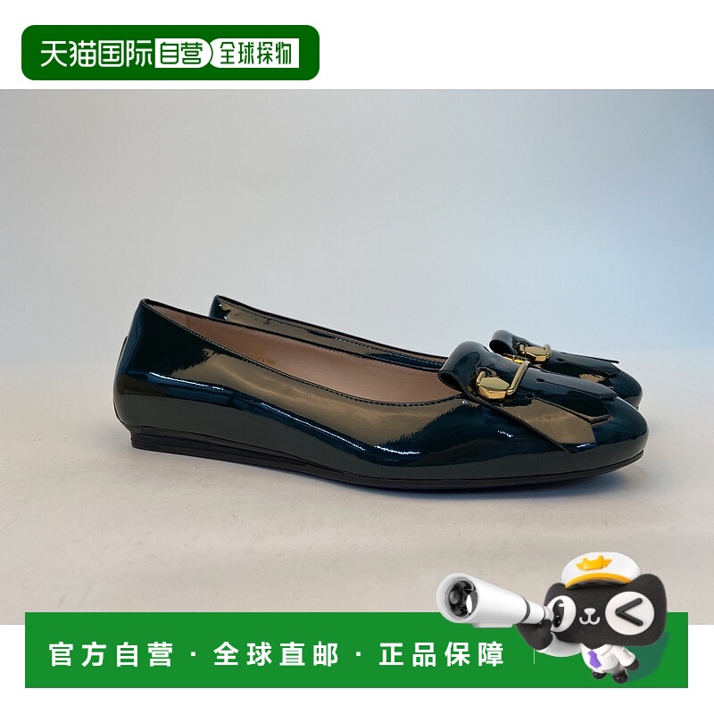 香港直邮Tod's 徽标细节芭蕾鞋 XW0UK0K570OW0平底漆皮