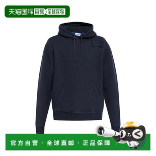 蓝色棉质马术骑士徽标连帽卫衣 男士 自营欧洲直邮BURBERRY 博柏丽