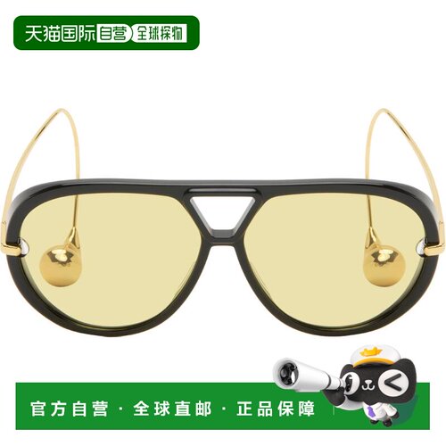 香港直邮Bottega Veneta 葆蝶家 男士 黑色 Drop 飞行员太阳镜