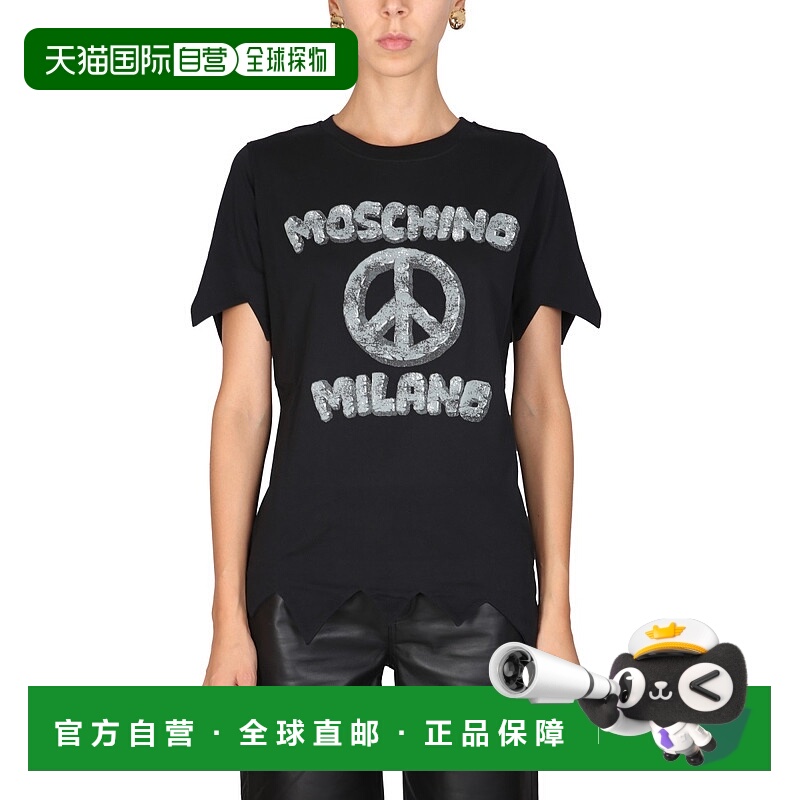 1h可退 欧洲直邮Moschino/奧莉佛女士T恤舒适透气休闲百搭简约女