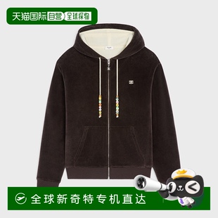寬松拉鏈棉質(zhì)連帽衫 1h可退 歐洲直郵CELINE 思琳
