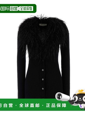 1h可退 香港直邮Blumarine 蓝色情人 女士 黑色羊毛针织开衫 2M64