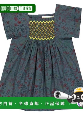 1h可退 香港直邮Bonpoint 婴儿 Pais 花朵罩衫式棉质连衣裙童装