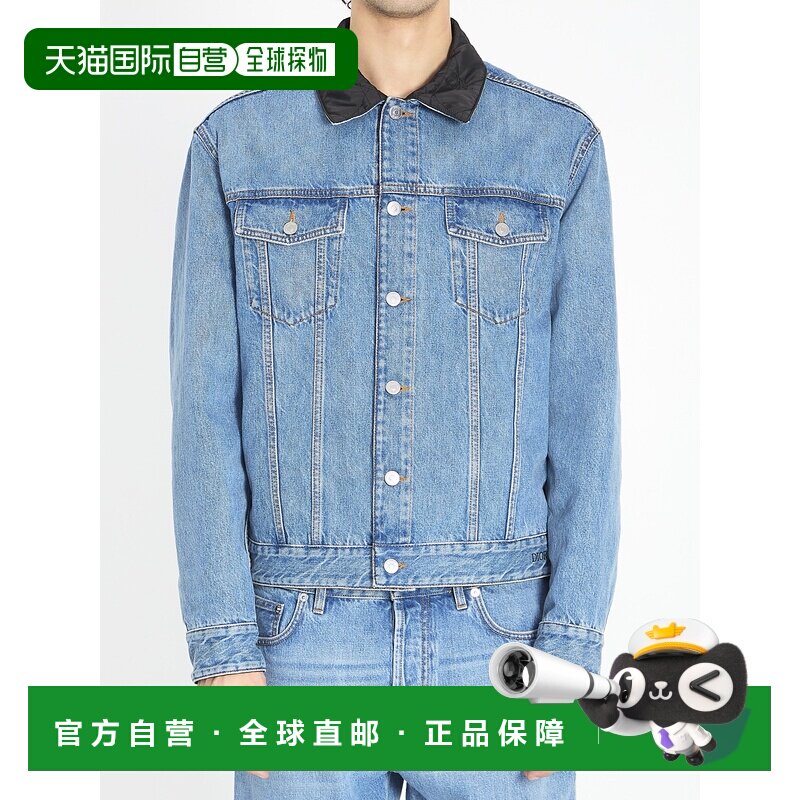 香港直邮dior 迪奥 桀傲 男士 可反穿藤格纹牛仔布夹克 613D494A3