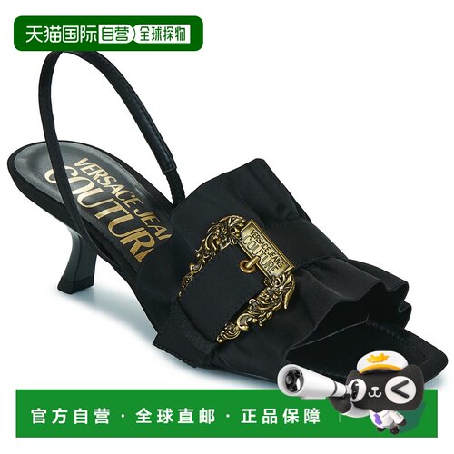 欧洲直邮Versace Jeans Couture  女鞋 拖鞋 春夏 黑色 80VA3S48