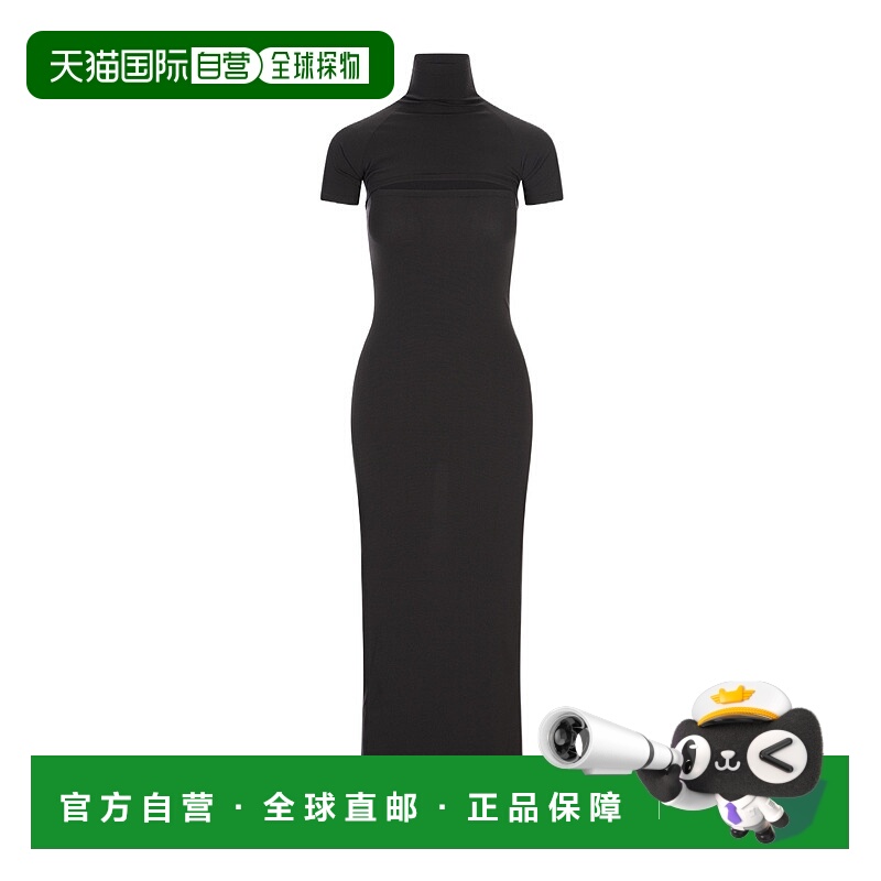 香港直邮Alaia 高领短袖连衣裙 AA9R2802K127B