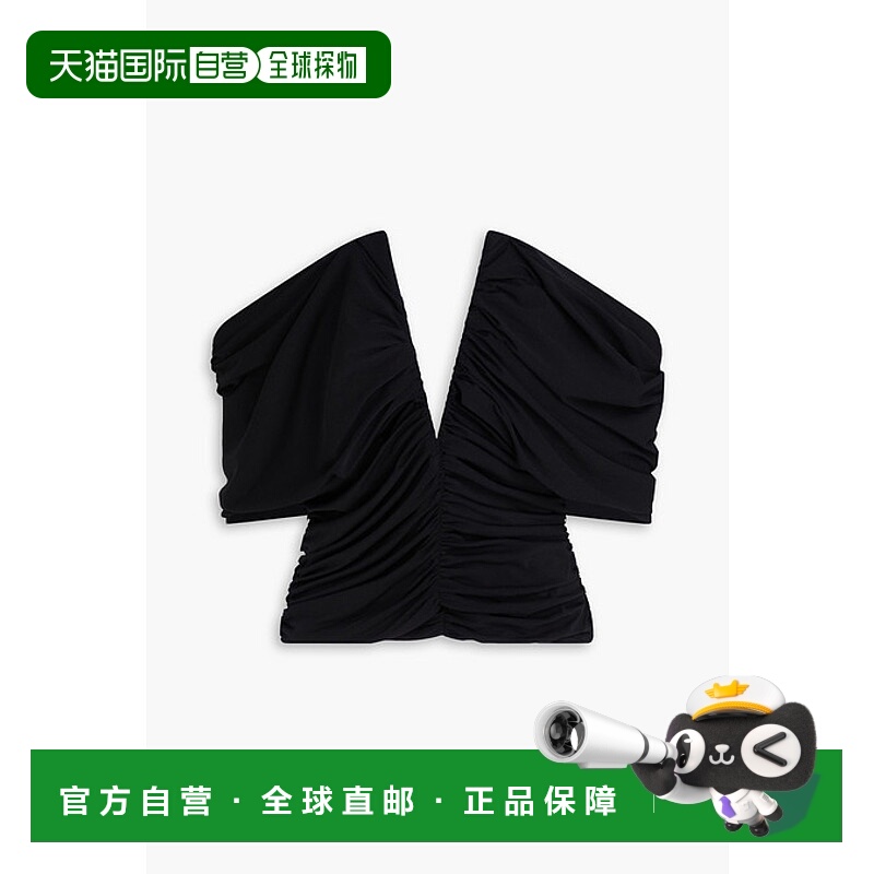 1h可退 香港直邮magda butrym 女士 露肩褶皱针织上衣 RE24BLOUSE