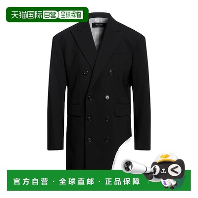 1h可退 香港直邮Dsquared2 二次方 男士 西装外套 black黑色 舒适