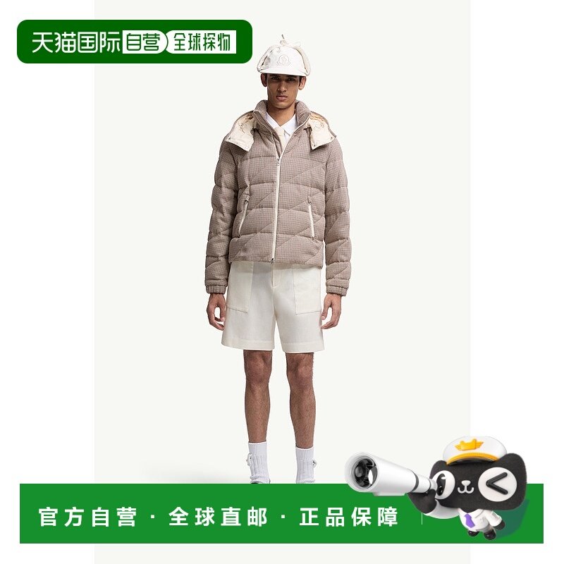 欧洲直邮MONCLER (2025) Psyllos 短款连帽羊毛混纺羽绒服夹克,男装,羽绒服,淘宝优惠券,粉丝福利购,淘宝优惠卷